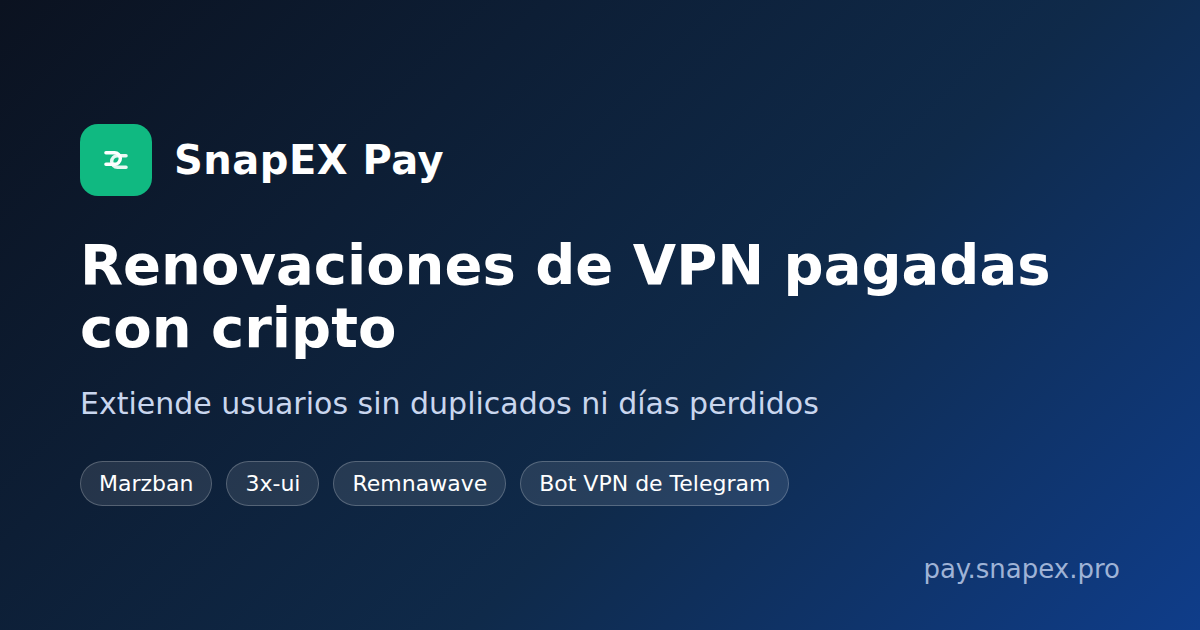 Renovaciones de suscripciones VPN pagadas con cripto