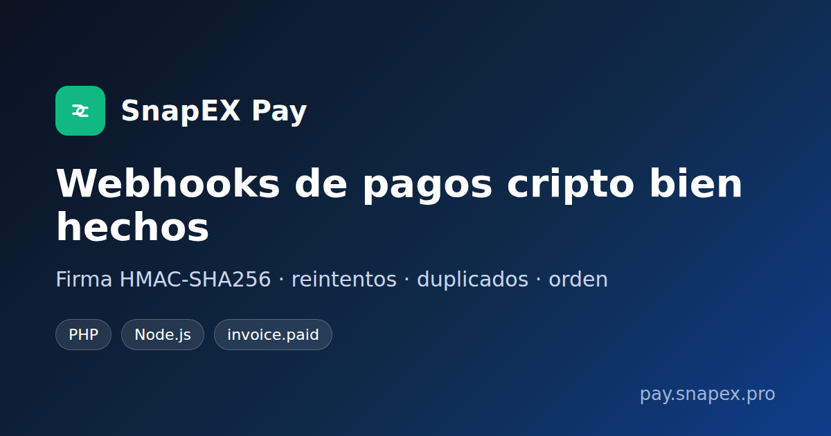 Webhooks de SnapEX Pay