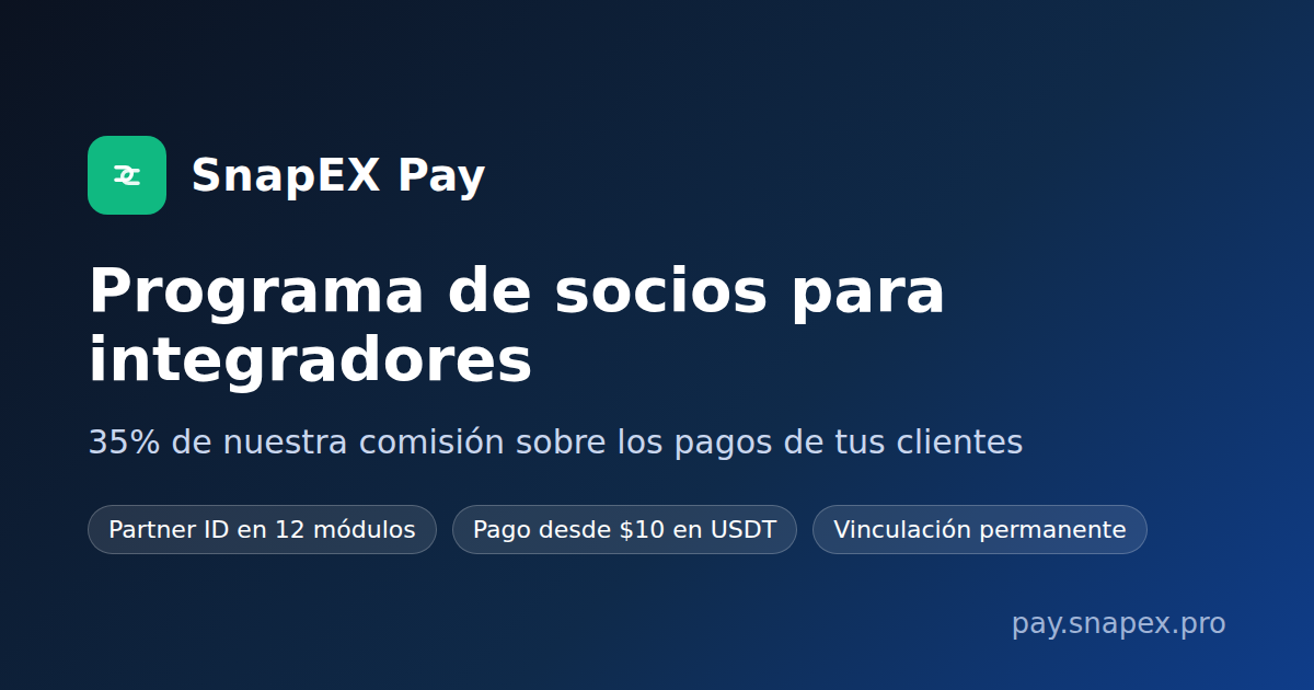 Programa de socios de SnapEX Pay