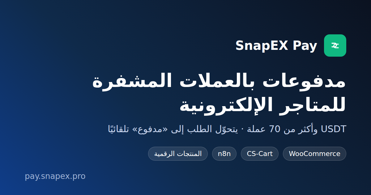 مدفوعات بالعملات المشفرة للمتاجر الإلكترونية