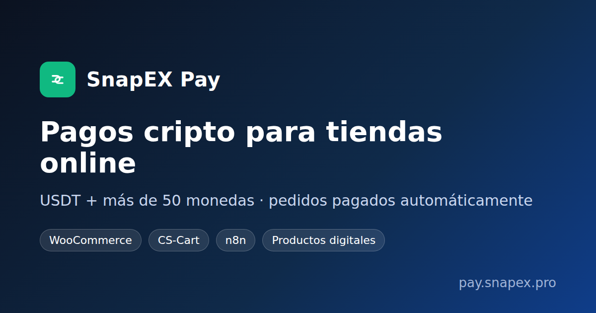 Pagos cripto para tiendas online