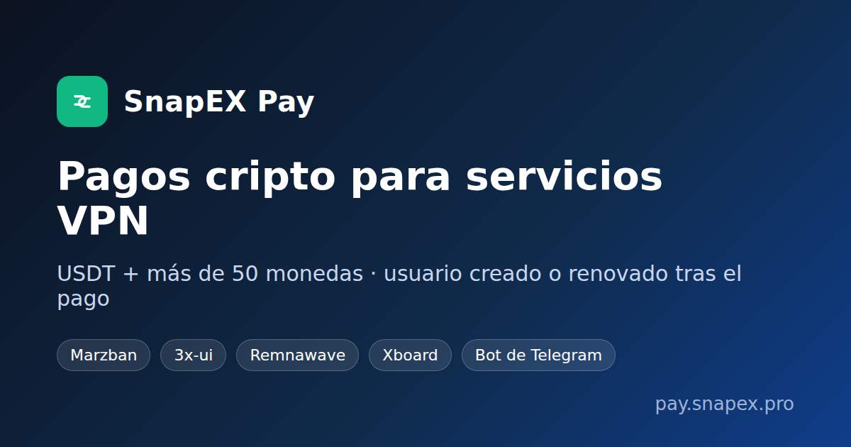 Pagos cripto para servicios VPN
